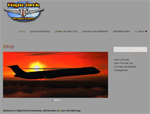 Tablet Screenshot of flightdeckproductions.com